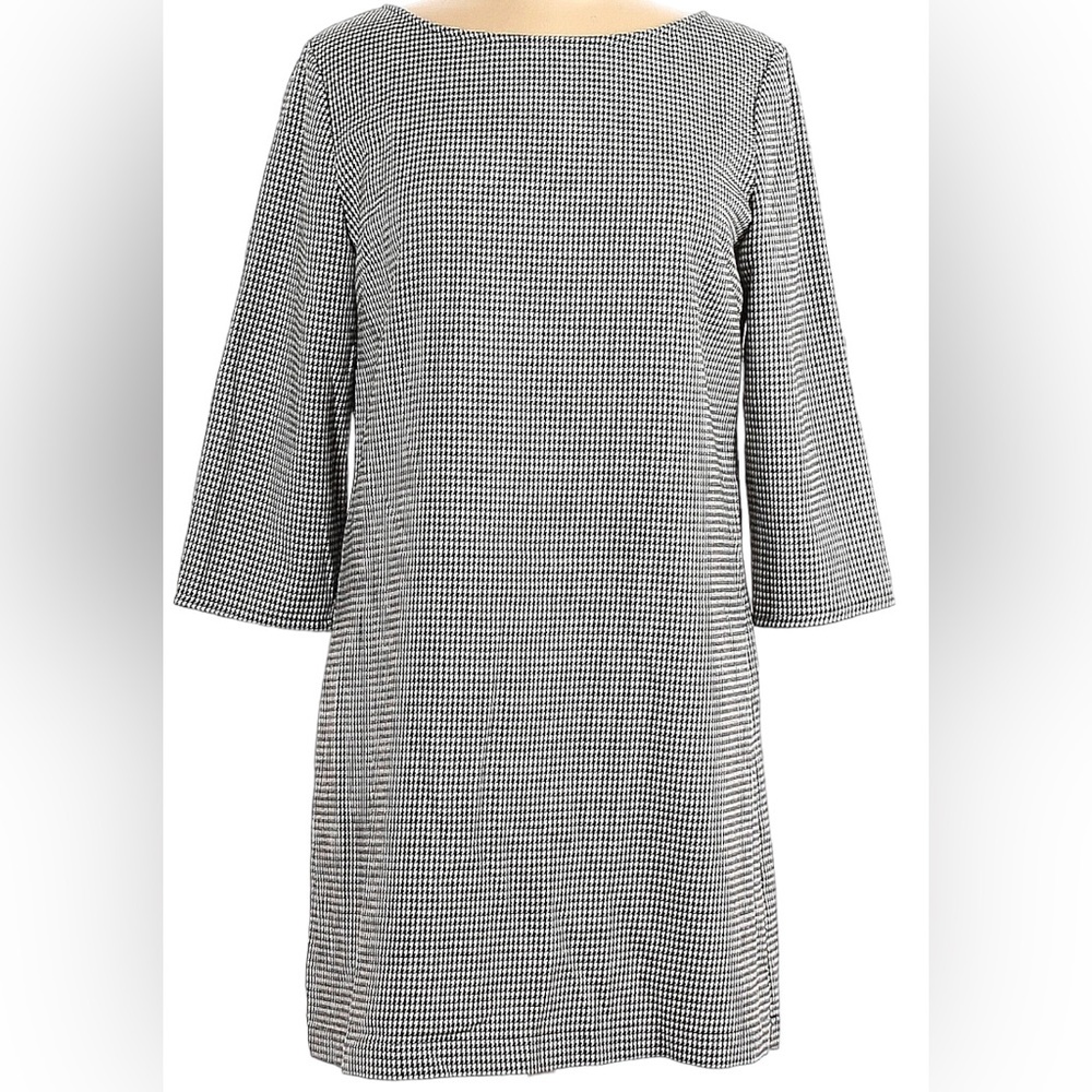 Leith Houndstooth Mini Dress 3/4 Sleeves S